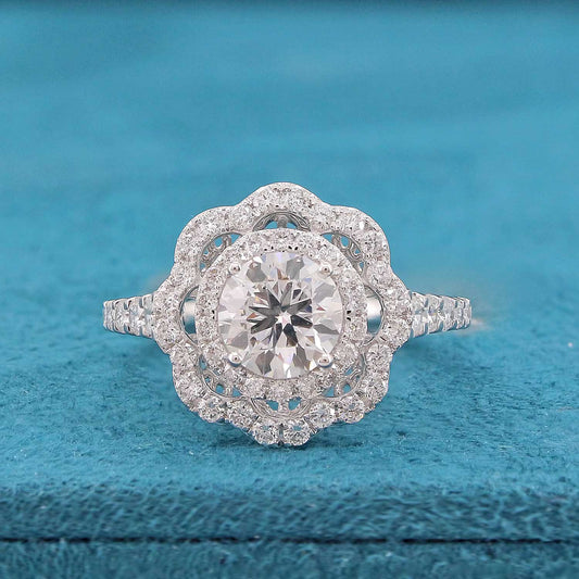 Nevara Halo Diamond Ring