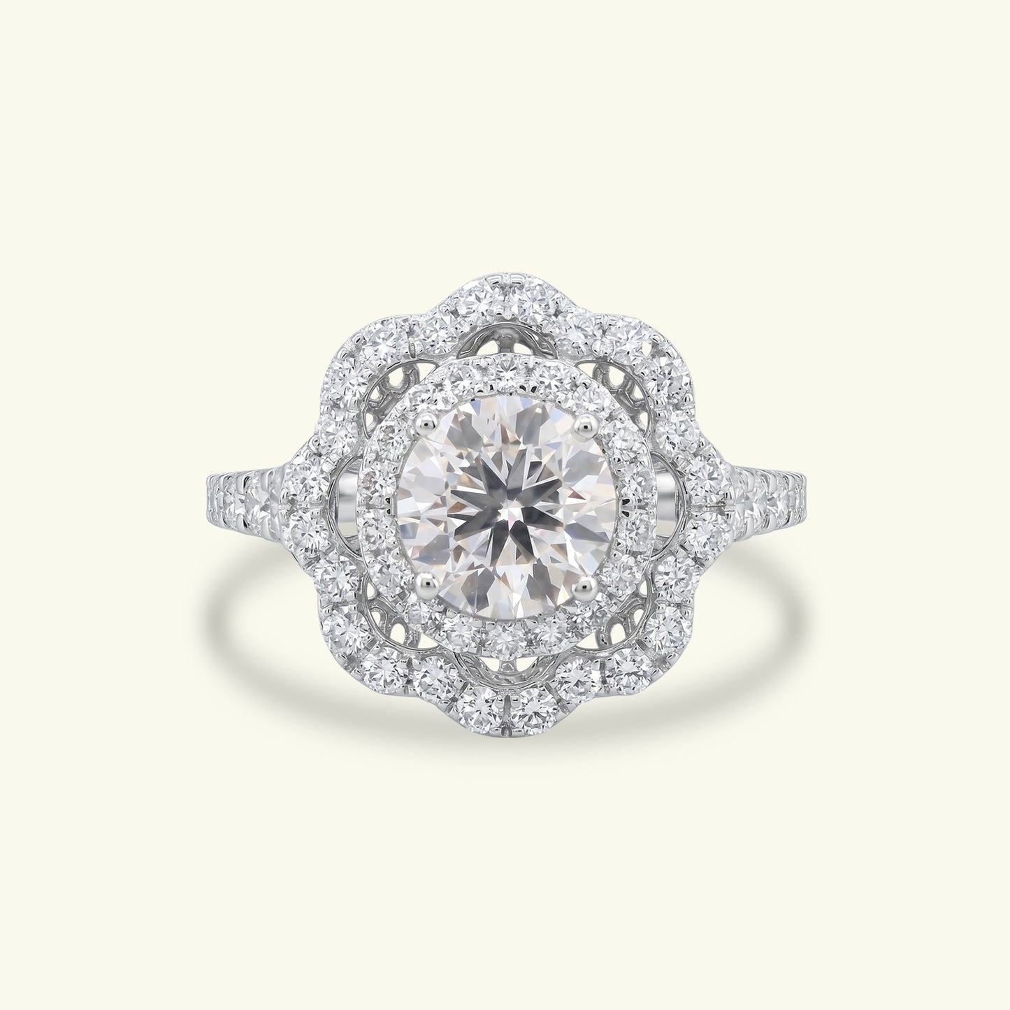 Nevara Halo Diamond Ring