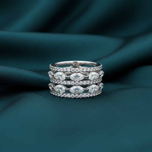 Veris Band Diamond Cocktail Ring