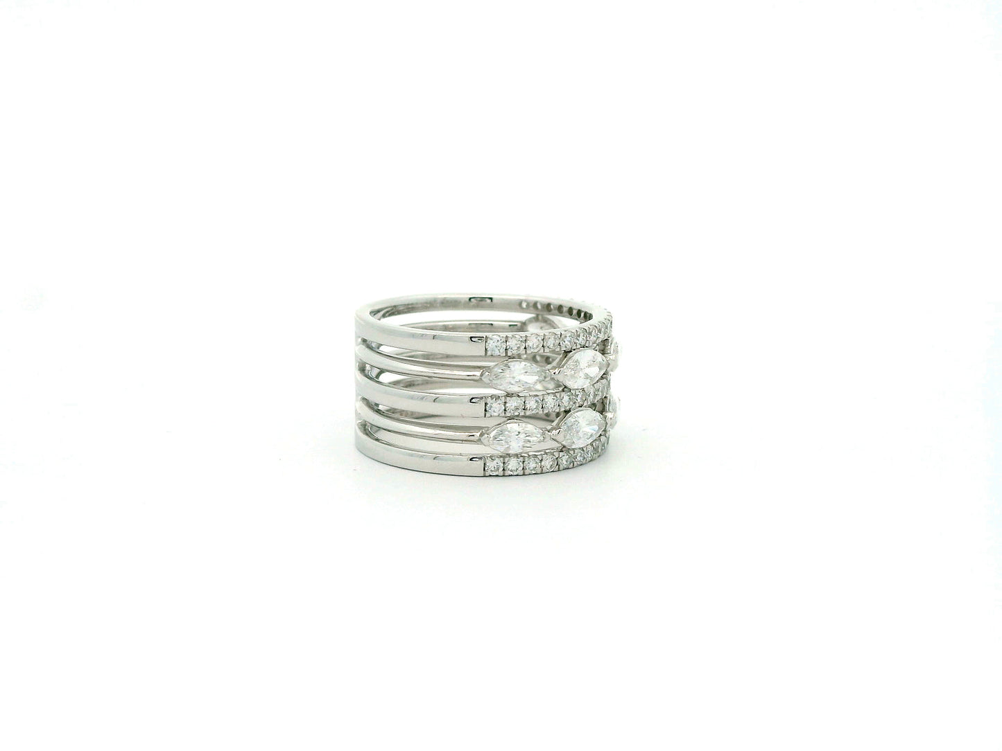 Veris Band Diamond Cocktail Ring