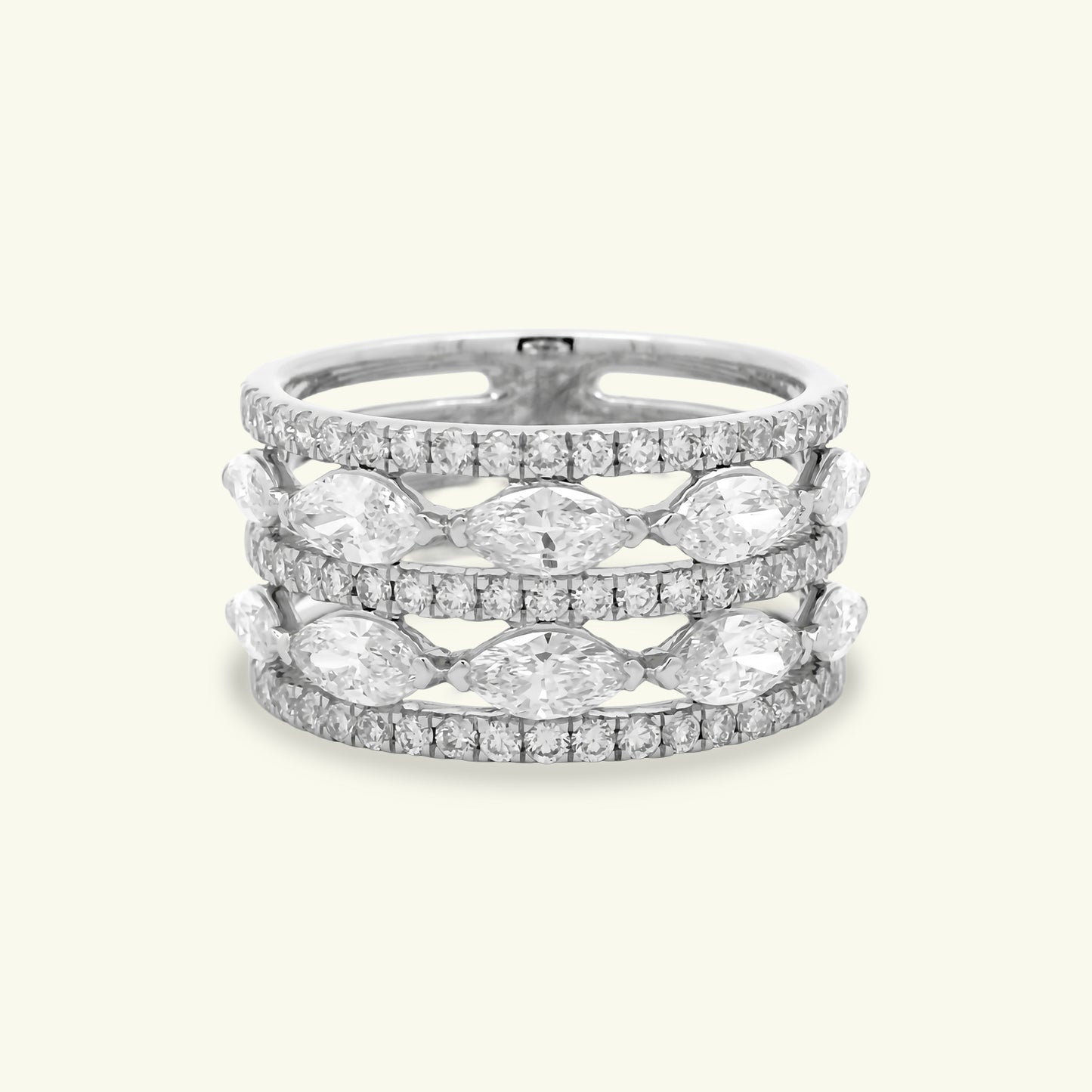 Veris Band Diamond Cocktail Ring