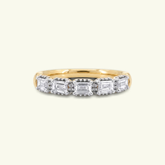 Ivenna Five Stone Diamond Eternity Ring