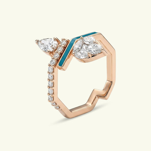 Orielle Enamel Diamond Ring