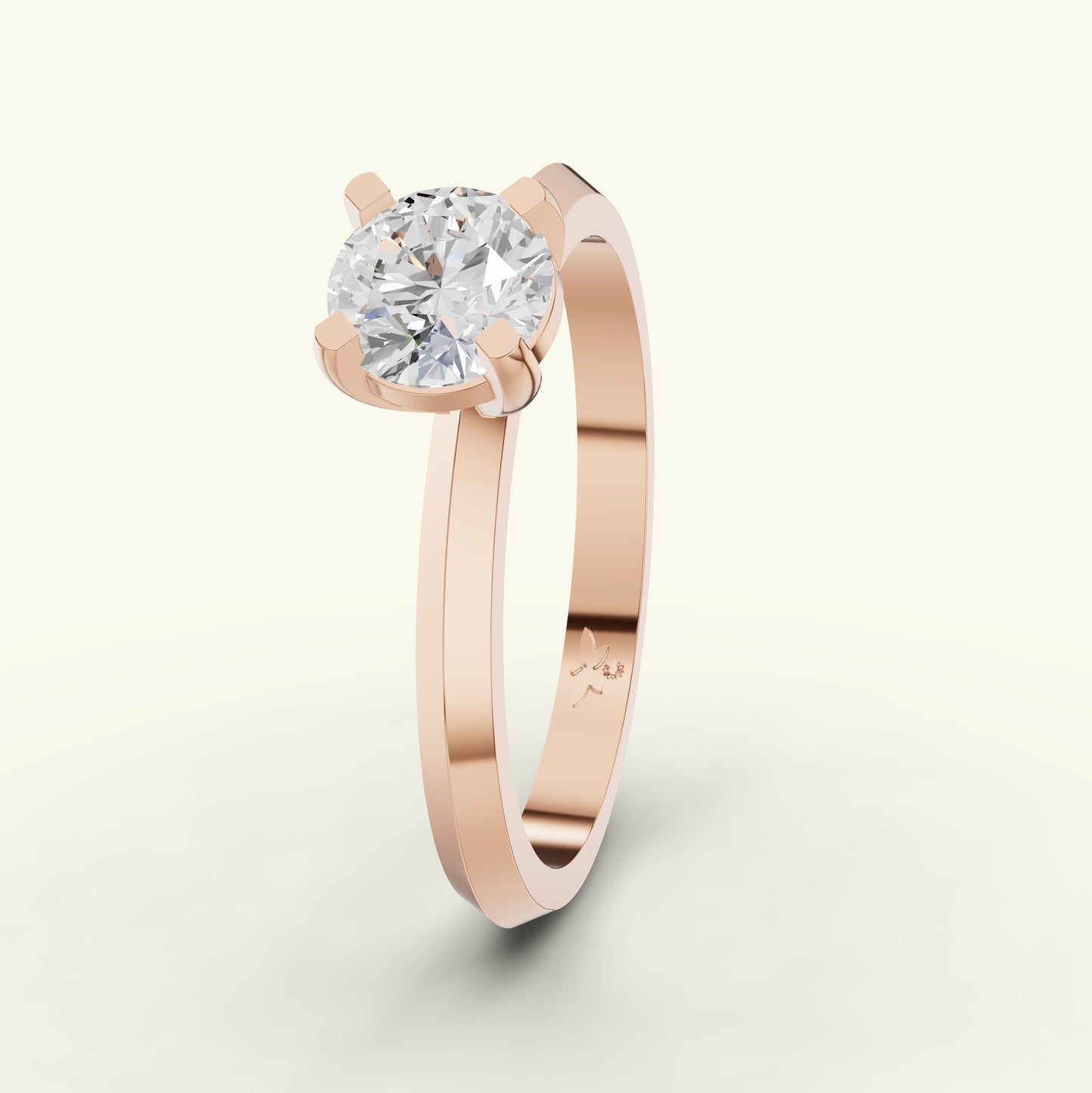 Elvara Solitaire Diamond Engagement Ring