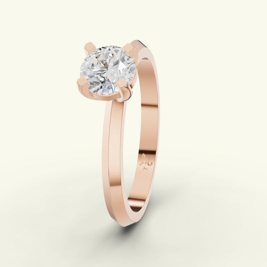Elvara Solitaire Diamond Engagement Ring