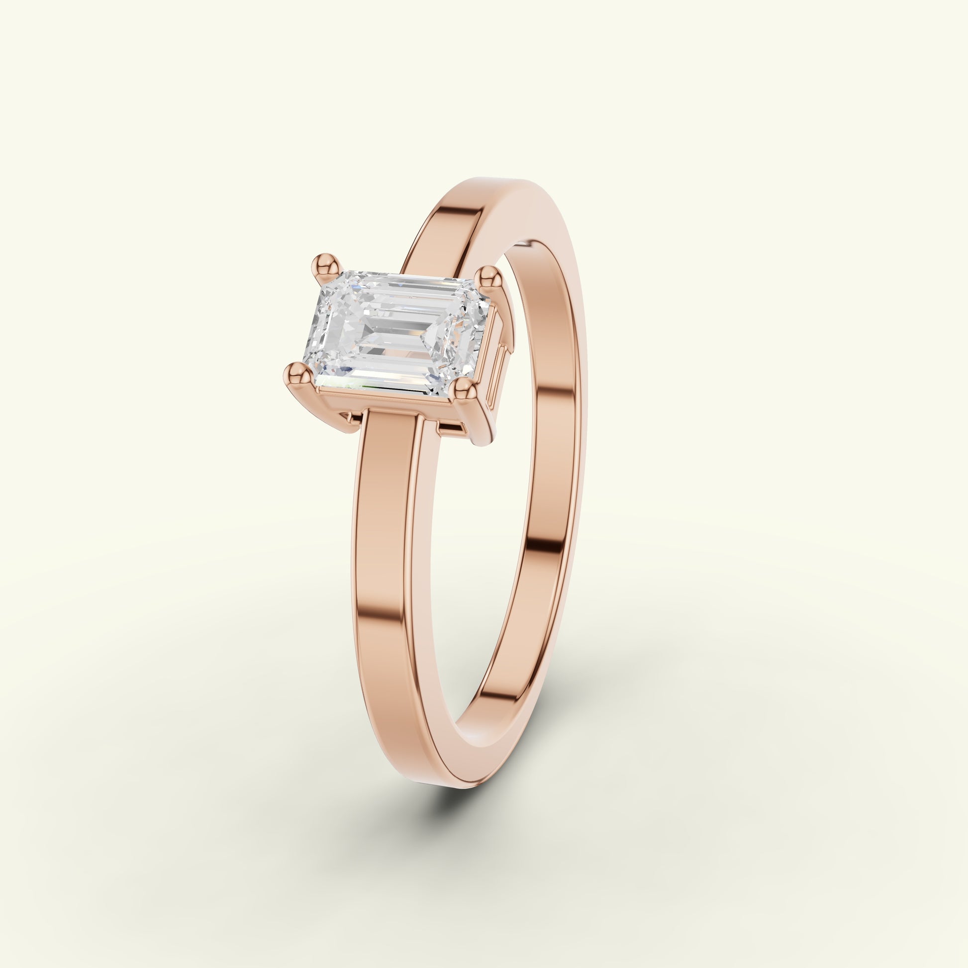 Eylin Solitaire Band Diamond Engagement Ring