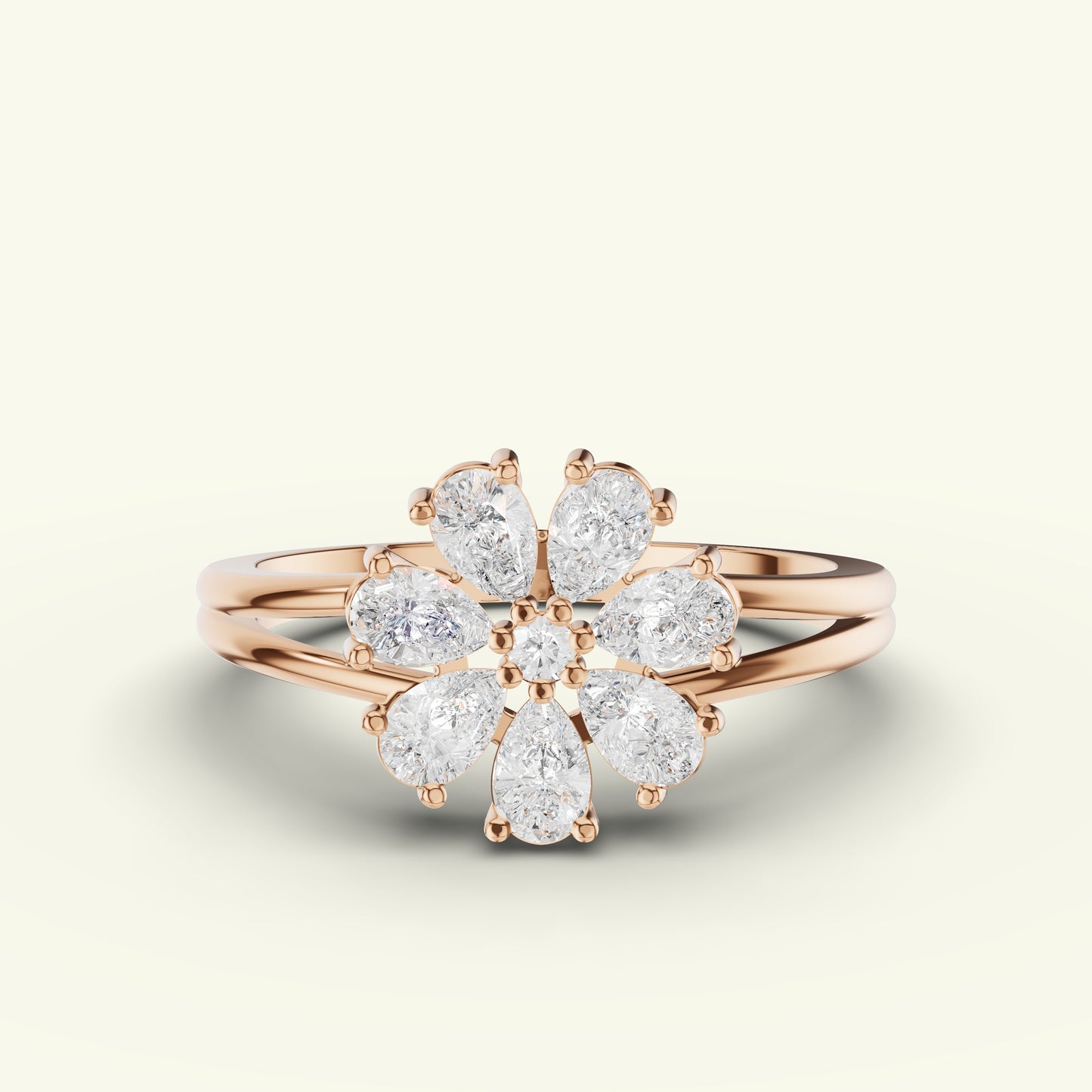 Orina Flame Diamond Cocktail Ring