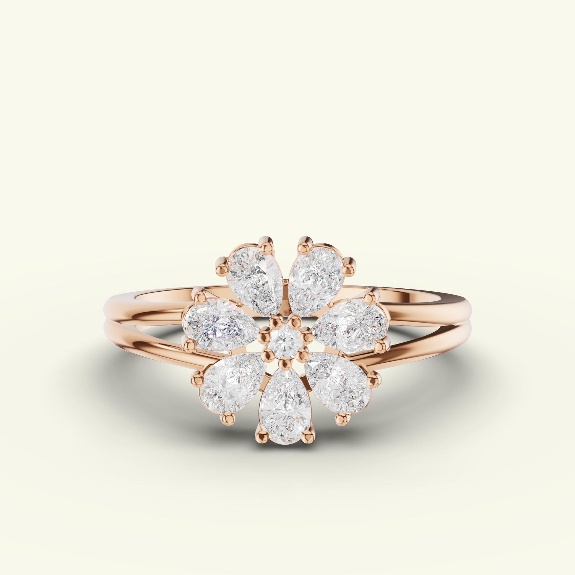Orina Flame Diamond Cocktail Ring
