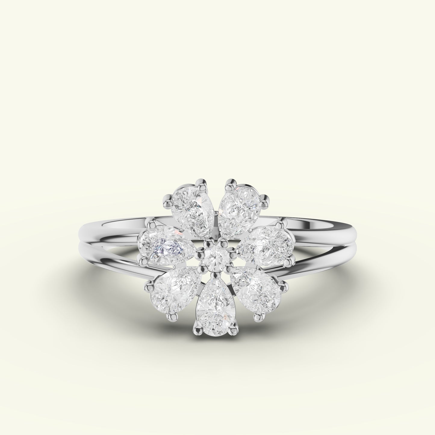 Orina Flame Diamond Cocktail Ring