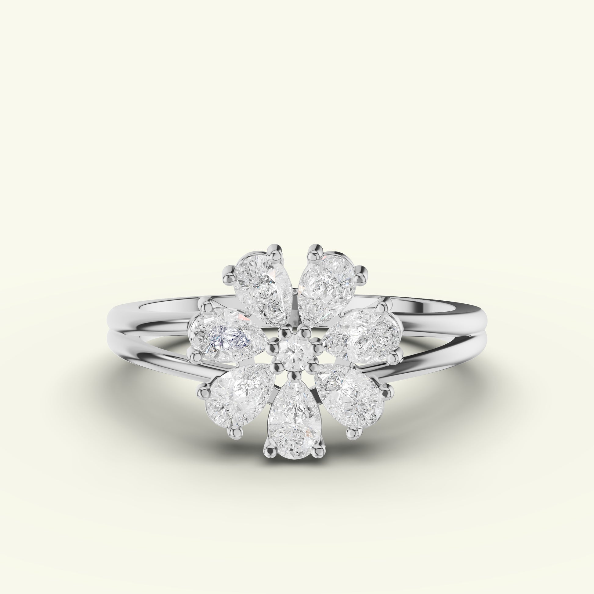 Orina Flame Diamond Cocktail Ring
