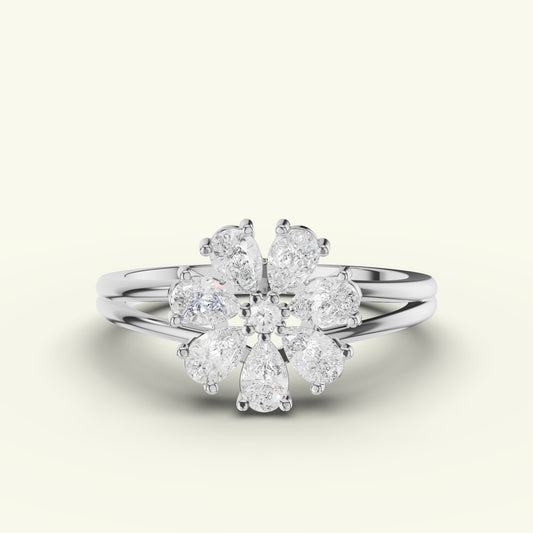 Orina Flame Diamond Cocktail Ring