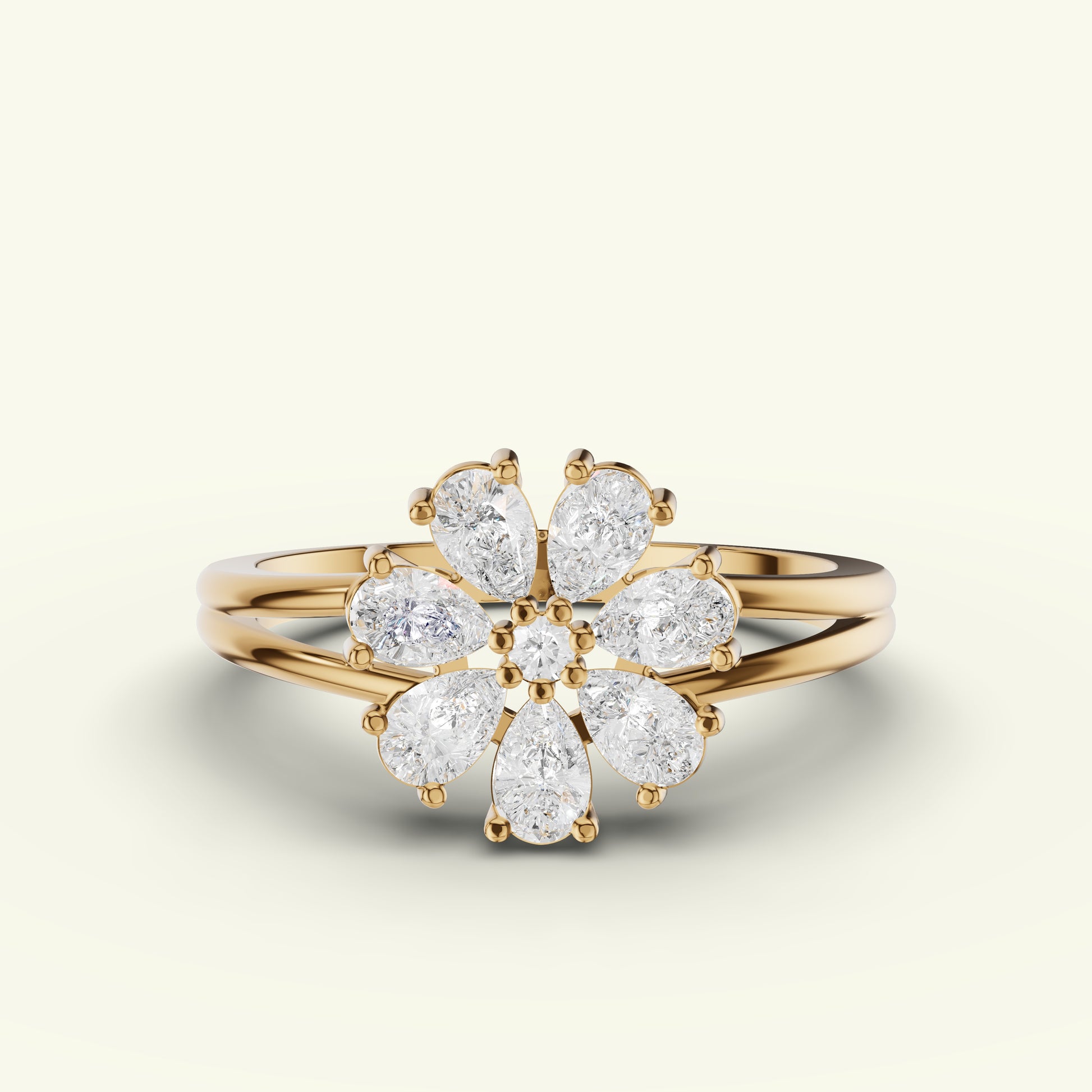 Orina Flame Diamond Cocktail Ring