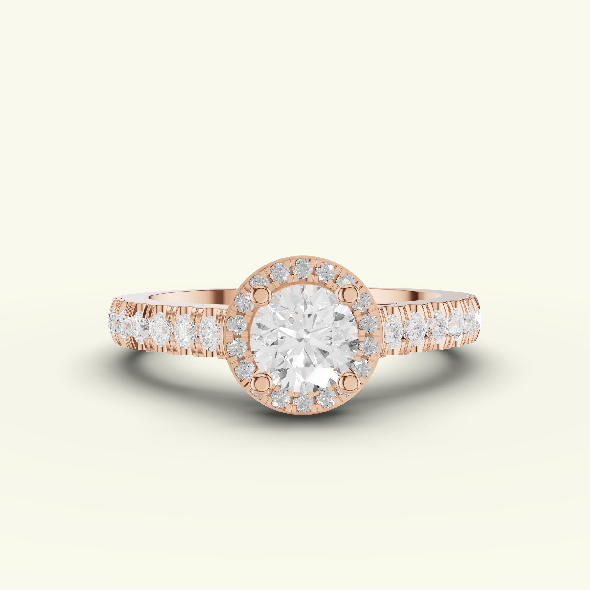 Orielle Halo Solitaire Diamond Engagement Ring