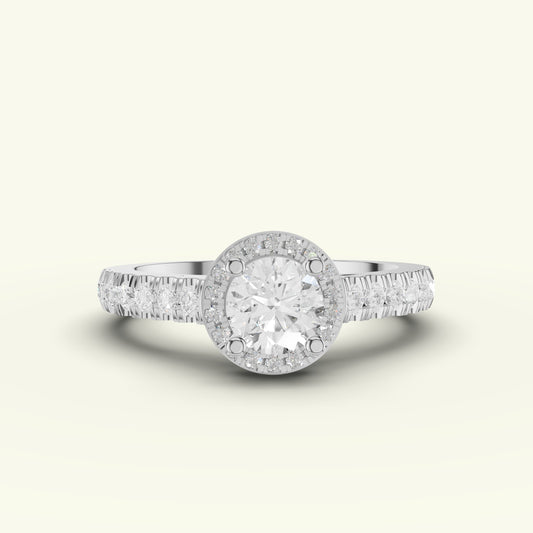 Orielle Halo Solitaire Diamond Engagement Ring