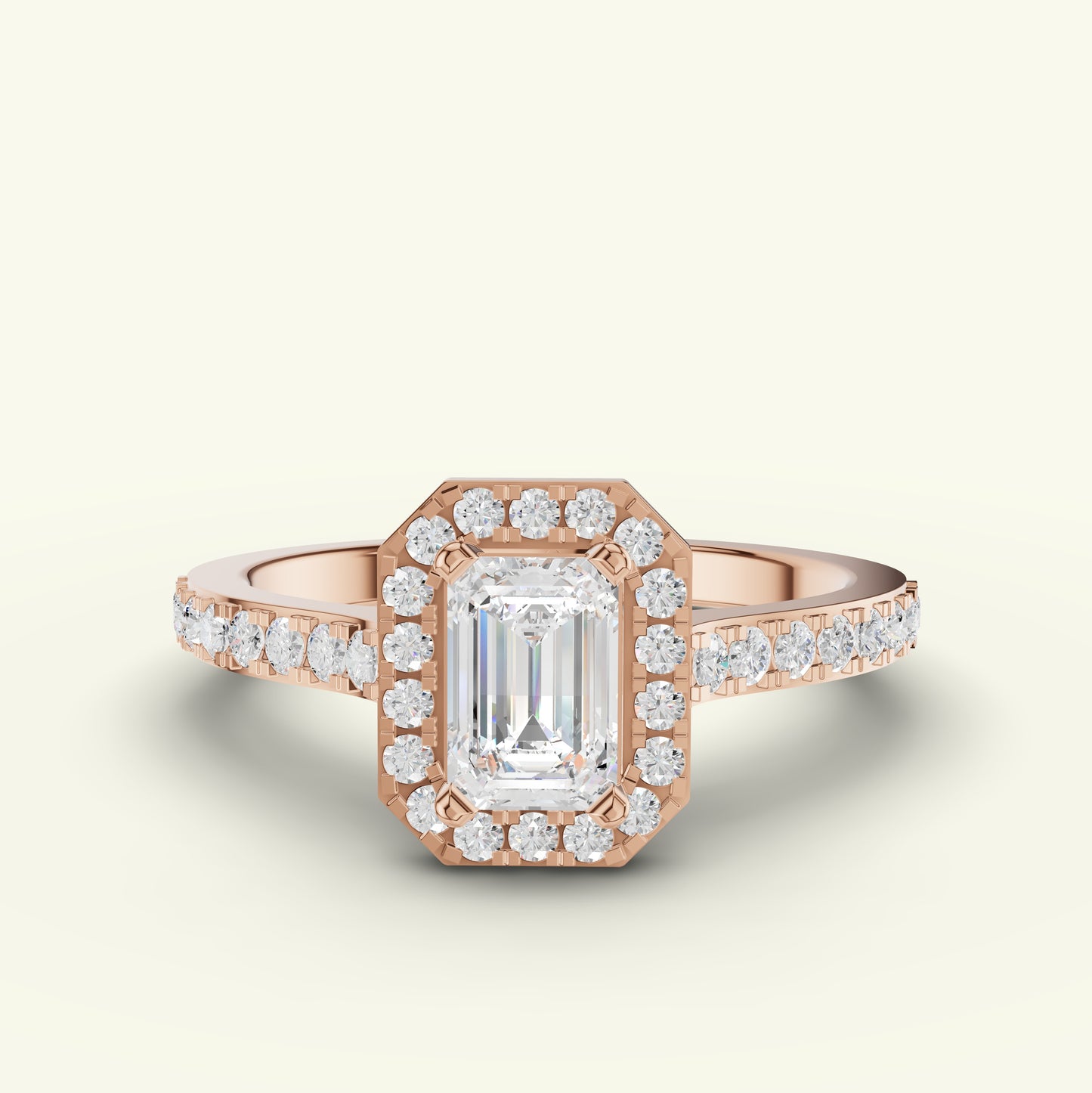 Elisse Solitaire Halo Diamond Ring