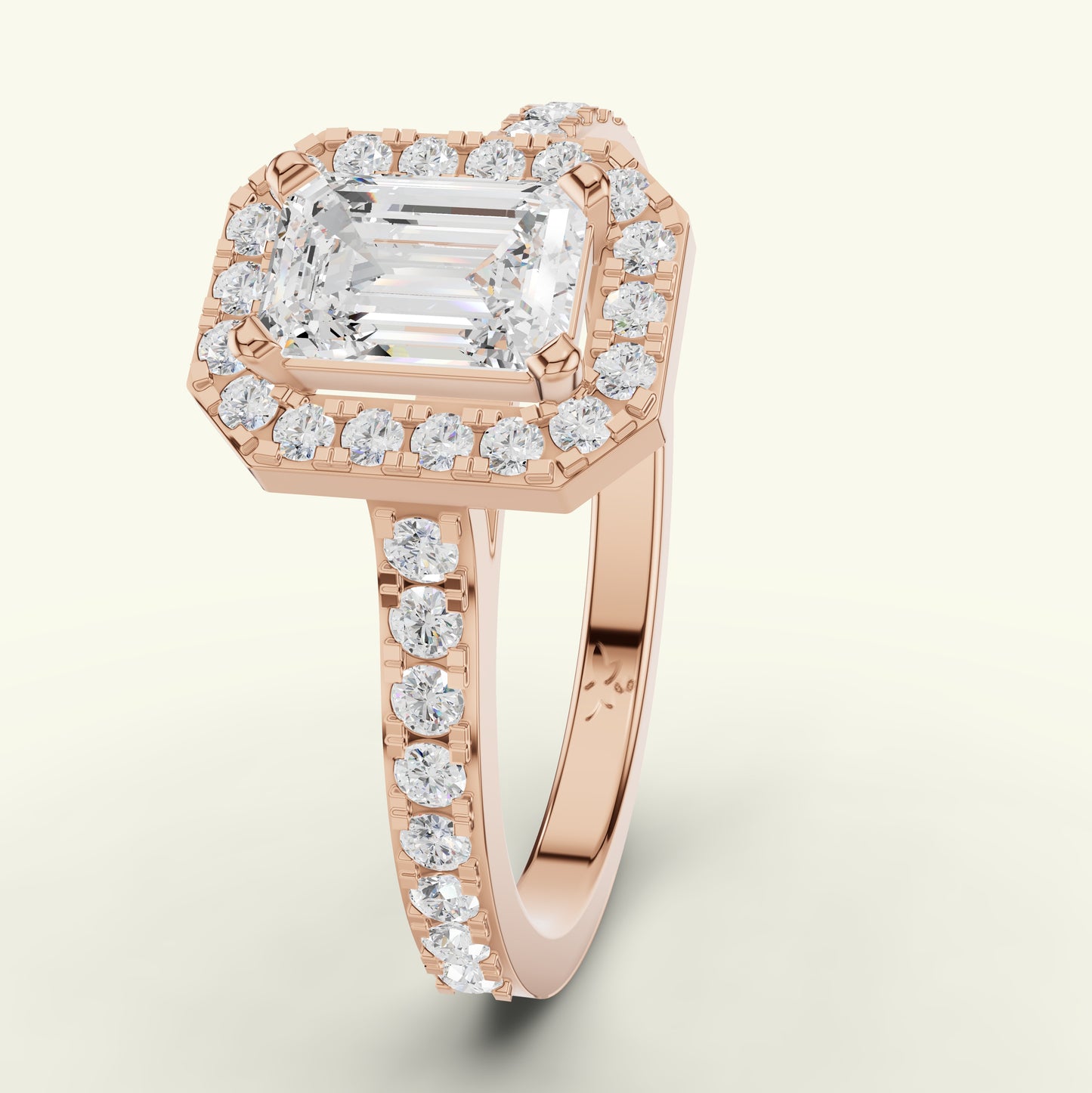 Elisse Solitaire Halo Diamond Ring