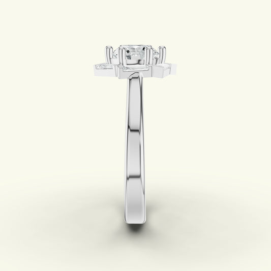 Aurine Solitaire Band Diamond Ring