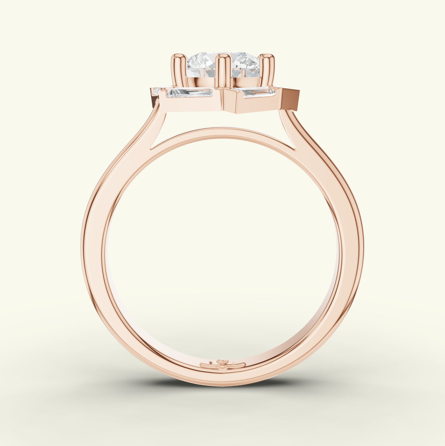 Aurine Solitaire Band Diamond Ring