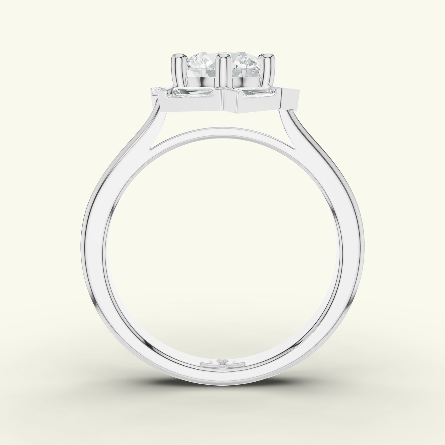Aurine Solitaire Band Diamond Ring