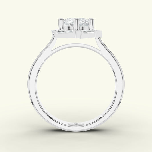 Aurine Solitaire Band Diamond Ring