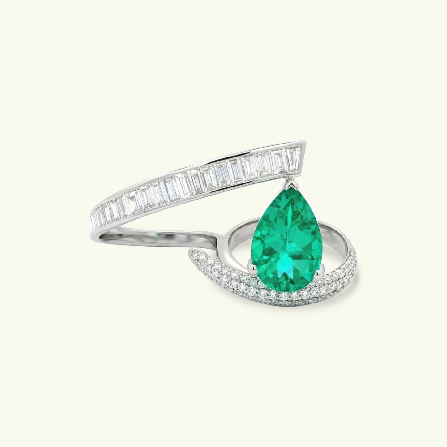 Sylvette Two Finger Diamond Ring