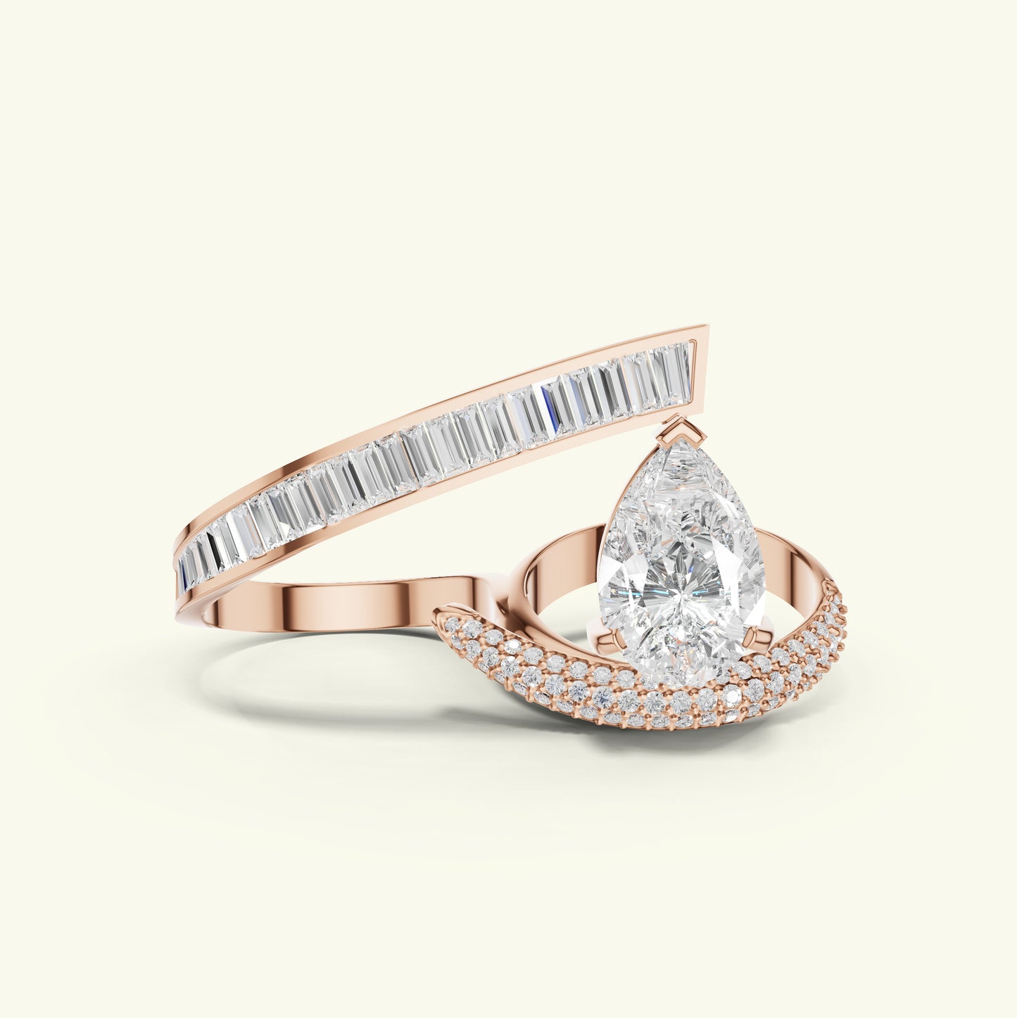 Sylvette Two Finger Diamond Ring