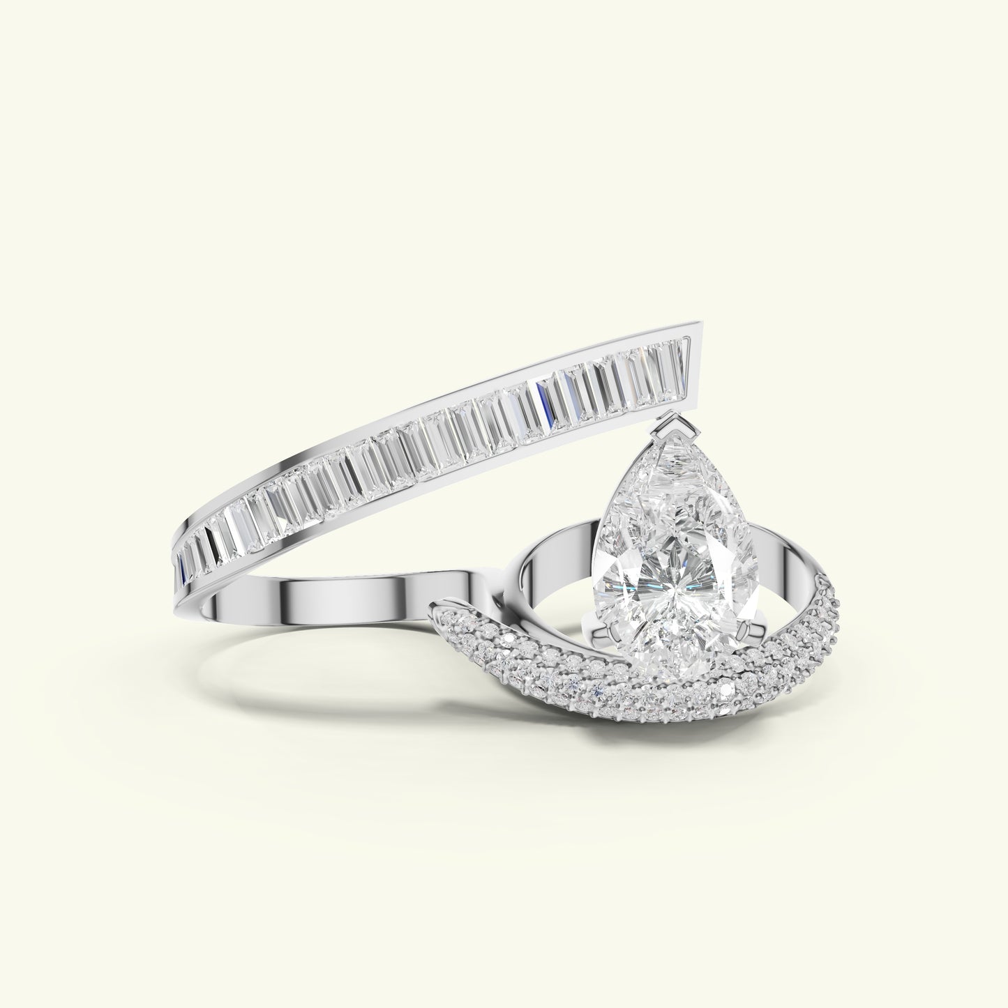 Sylvette Two Finger Diamond Ring