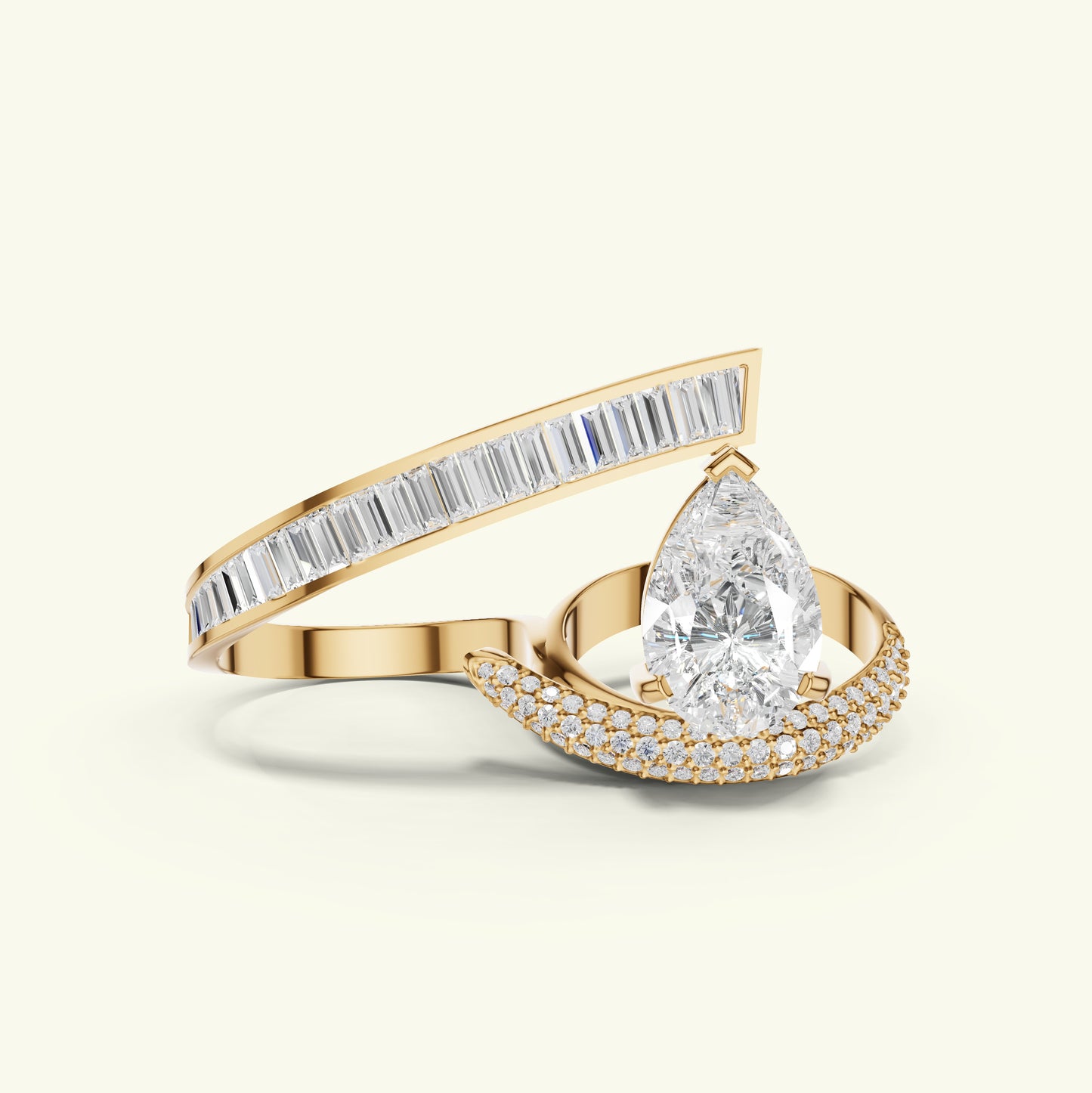 Sylvette Two Finger Diamond Ring