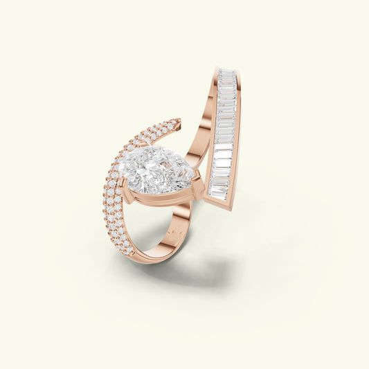 Sylvette Two Finger Diamond Ring