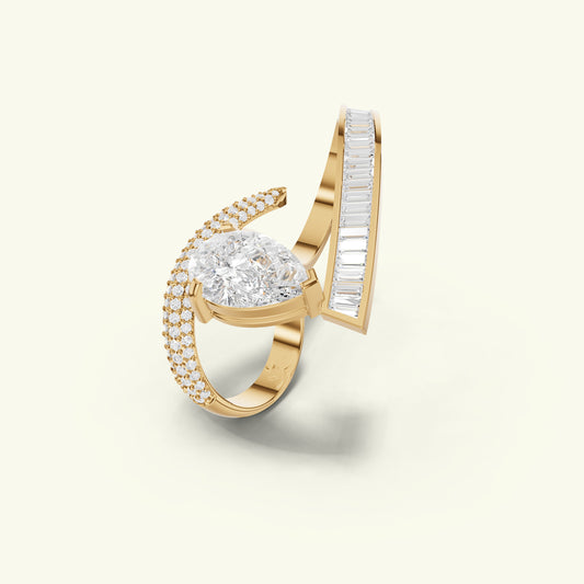 Sylvette Two Finger Diamond Ring