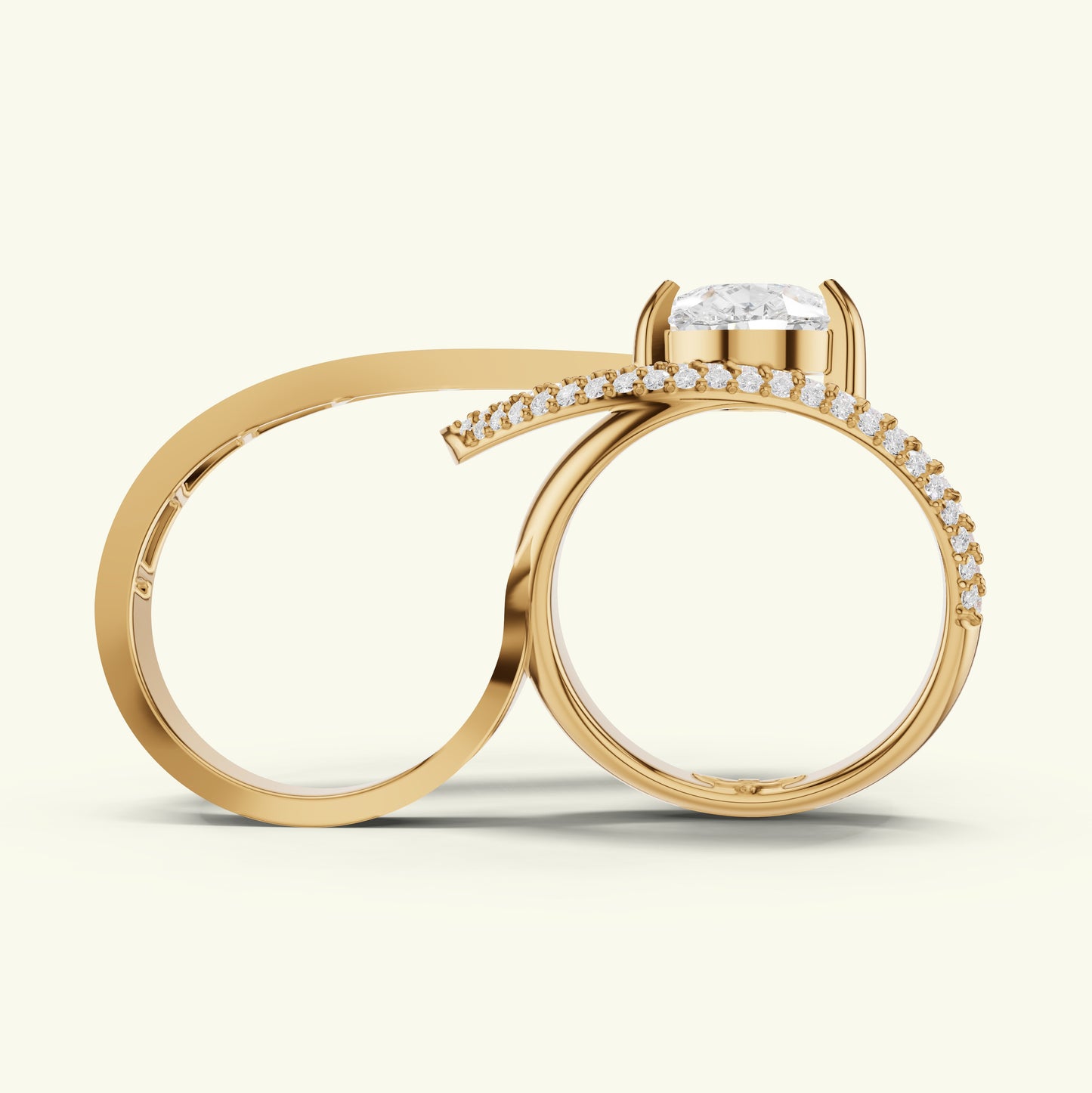 Sylvette Two Finger Diamond Ring