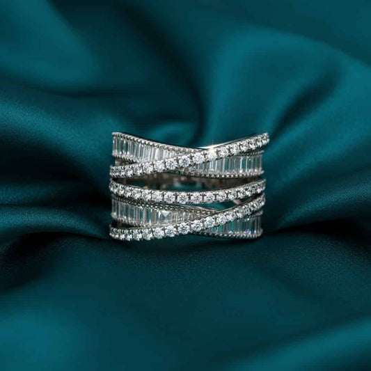 Evela Scatter Diamond Eternity Ring