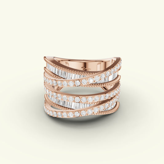 Evela Scatter Diamond Eternity Ring
