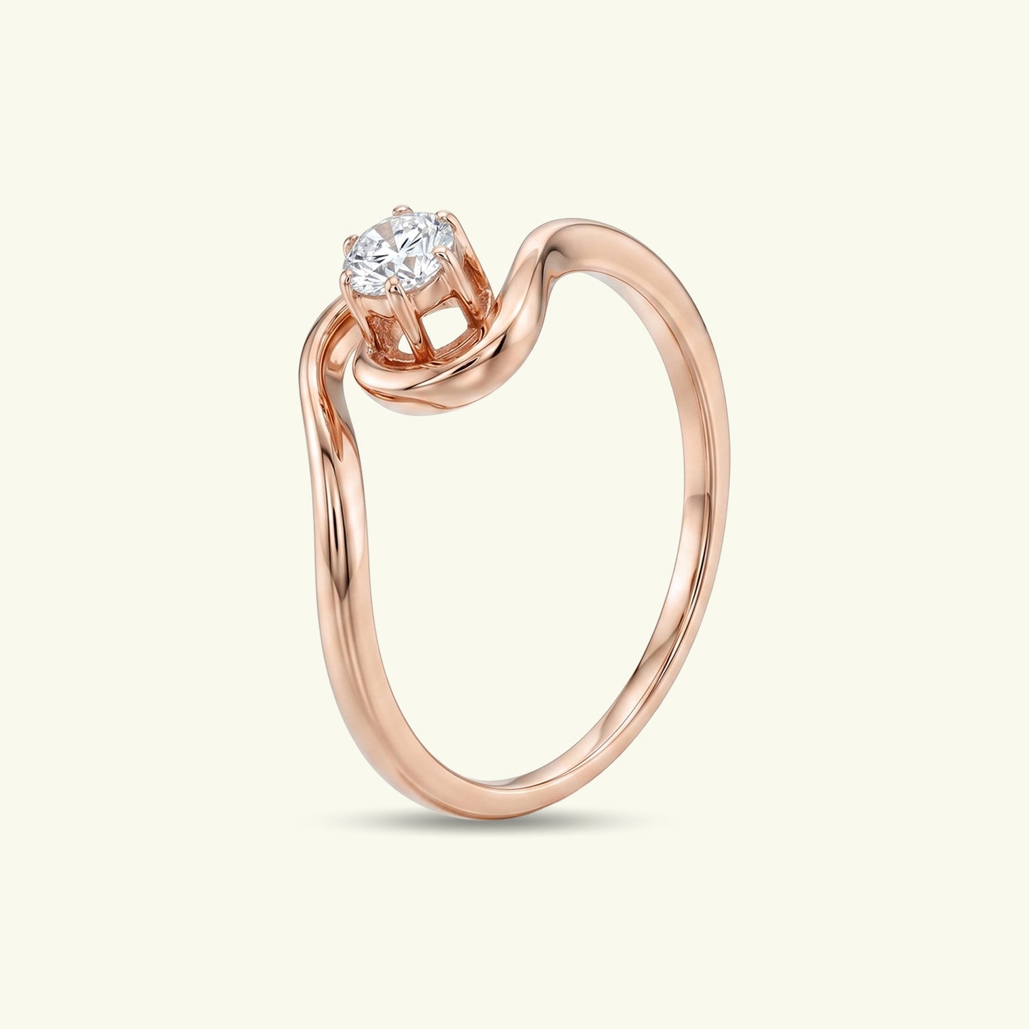 Aderyn Solitaire Scatter Diamond Ring