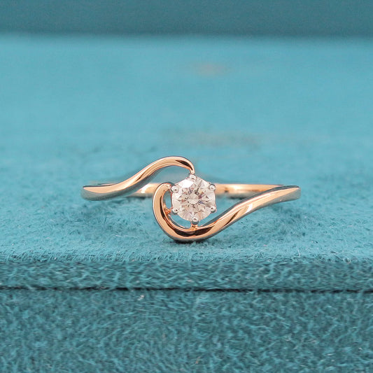 Aderyn Solitaire Scatter Diamond Ring
