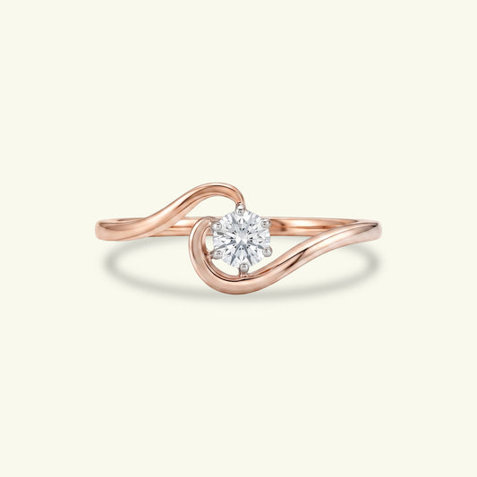 Aderyn Solitaire Scatter Diamond Ring