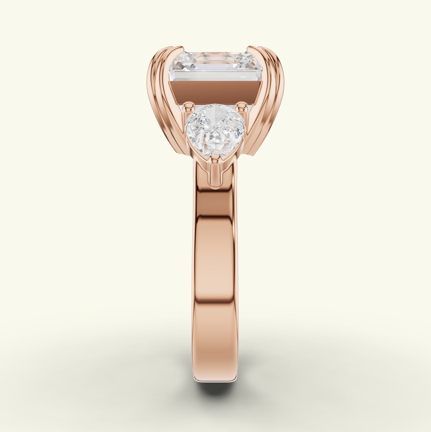 Renza Crest Diamond Engagement Ring