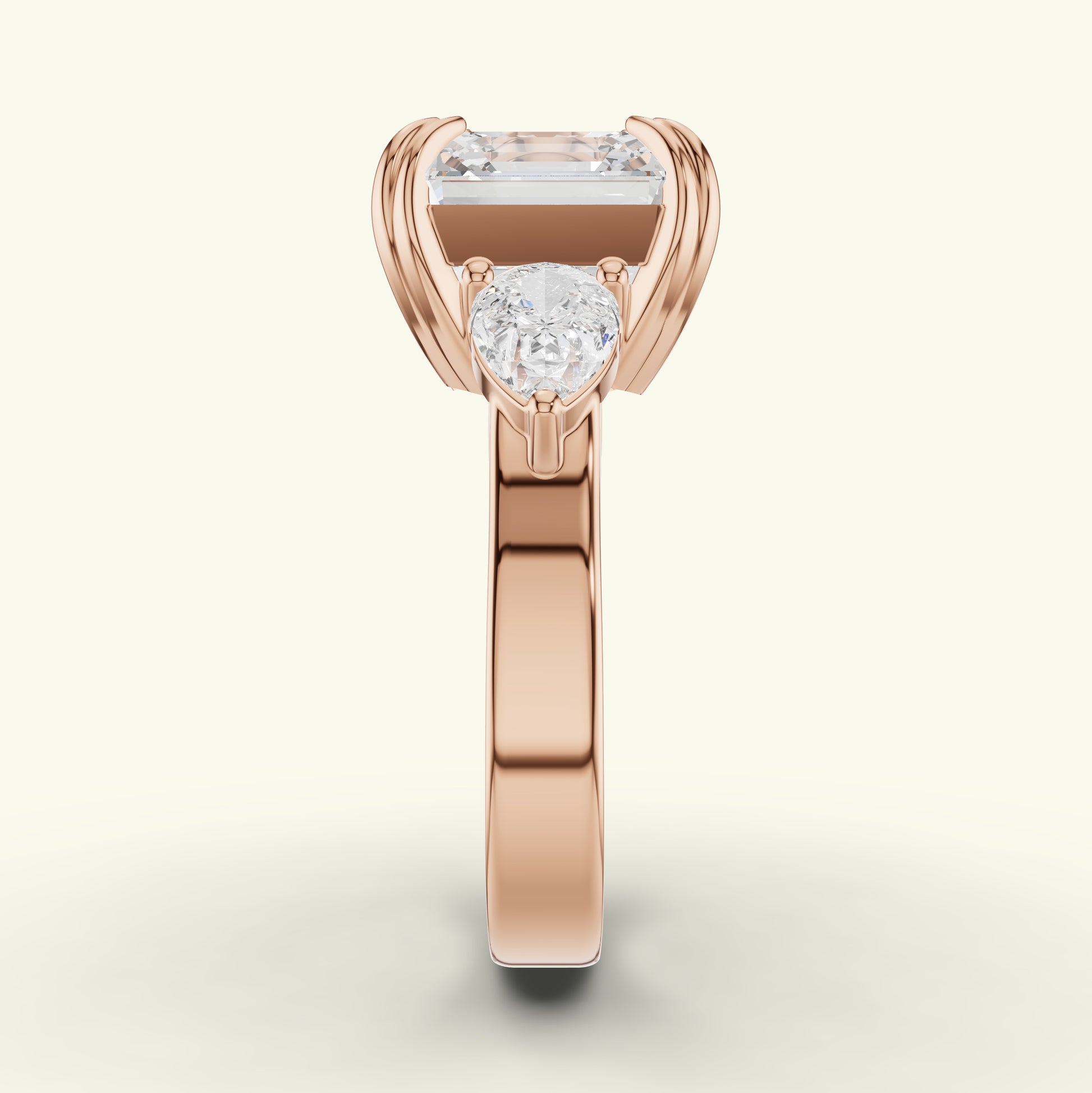 Renza Crest Diamond Engagement Ring
