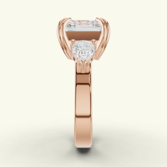Renza Crest Diamond Engagement Ring