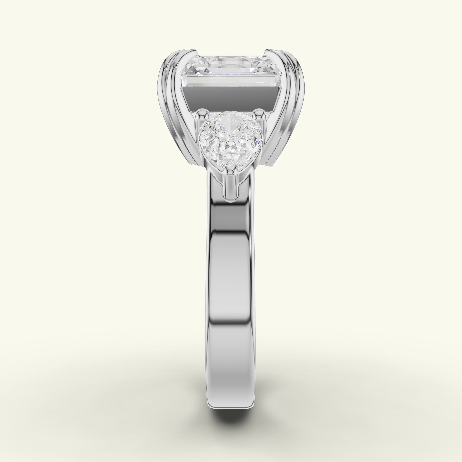 Renza Crest Diamond Engagement Ring