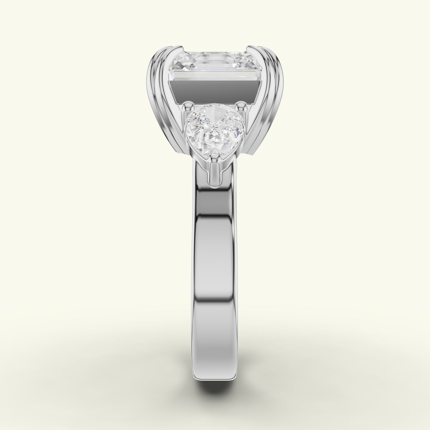 Renza Crest Diamond Engagement Ring