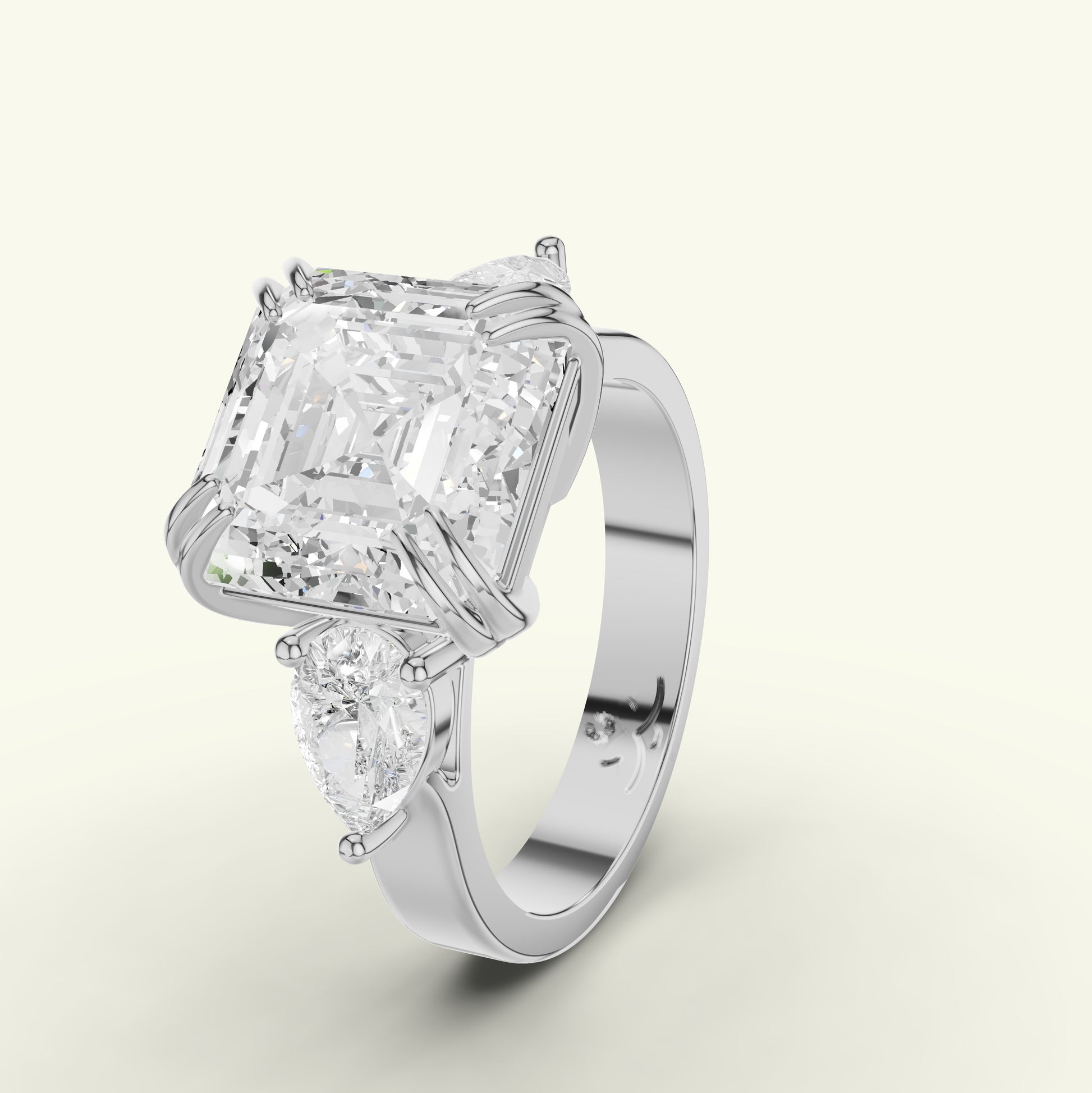 Renza Crest Diamond Engagement Ring