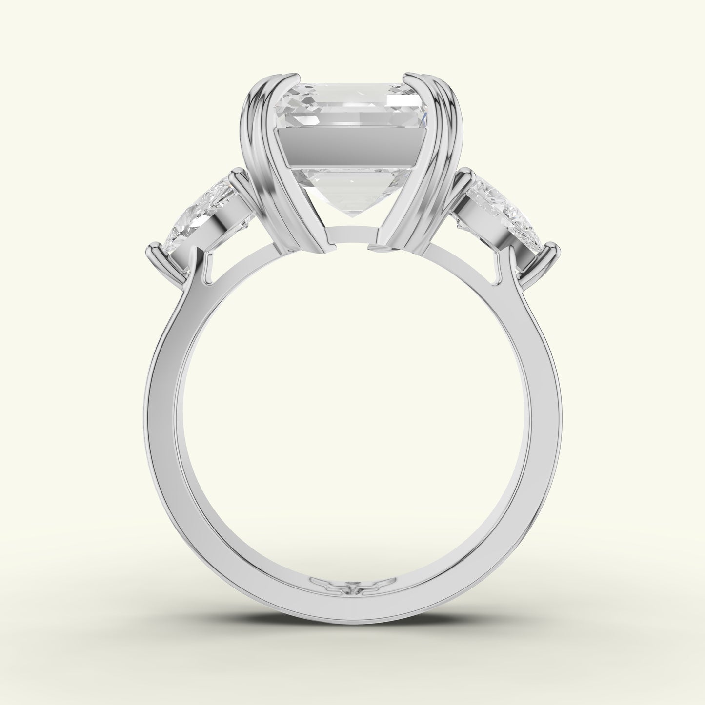 Renza Crest Diamond Engagement Ring