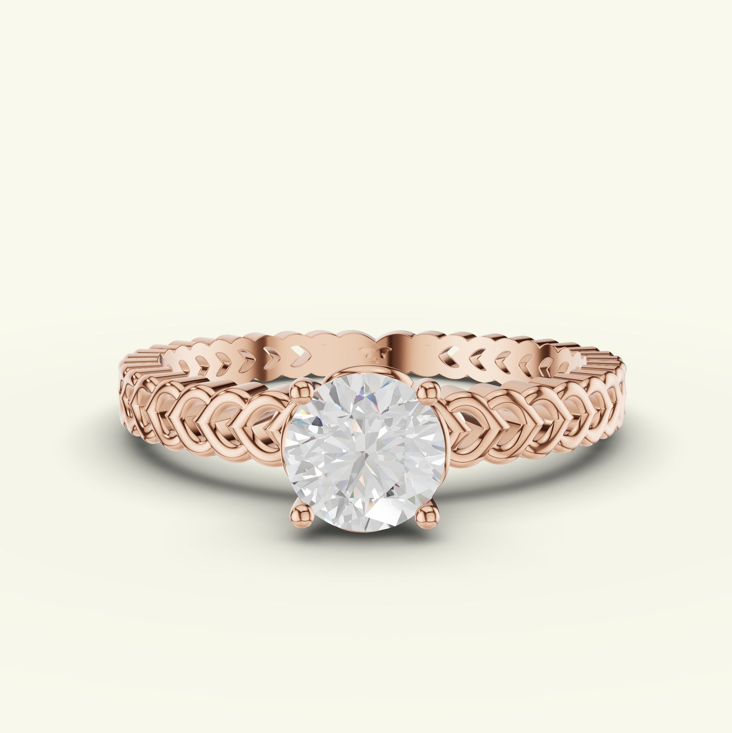 Evarin Solitaire Band Diamond Engagement Ring