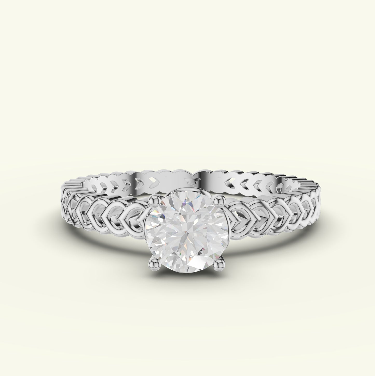 Evarin Solitaire Band Diamond Engagement Ring