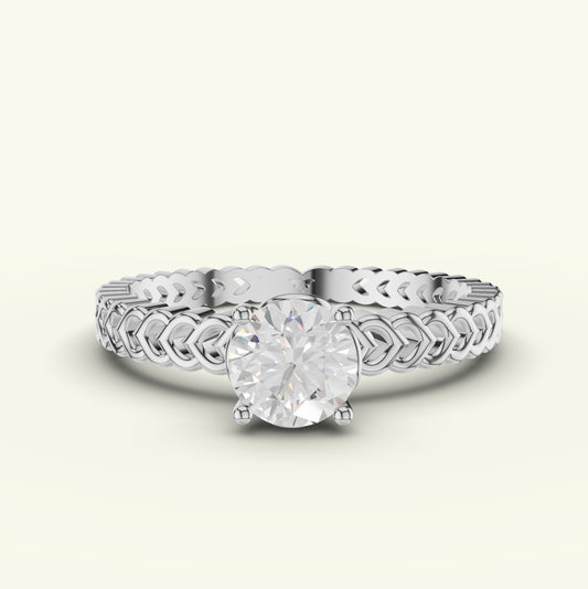 Evarin Solitaire Band Diamond Engagement Ring