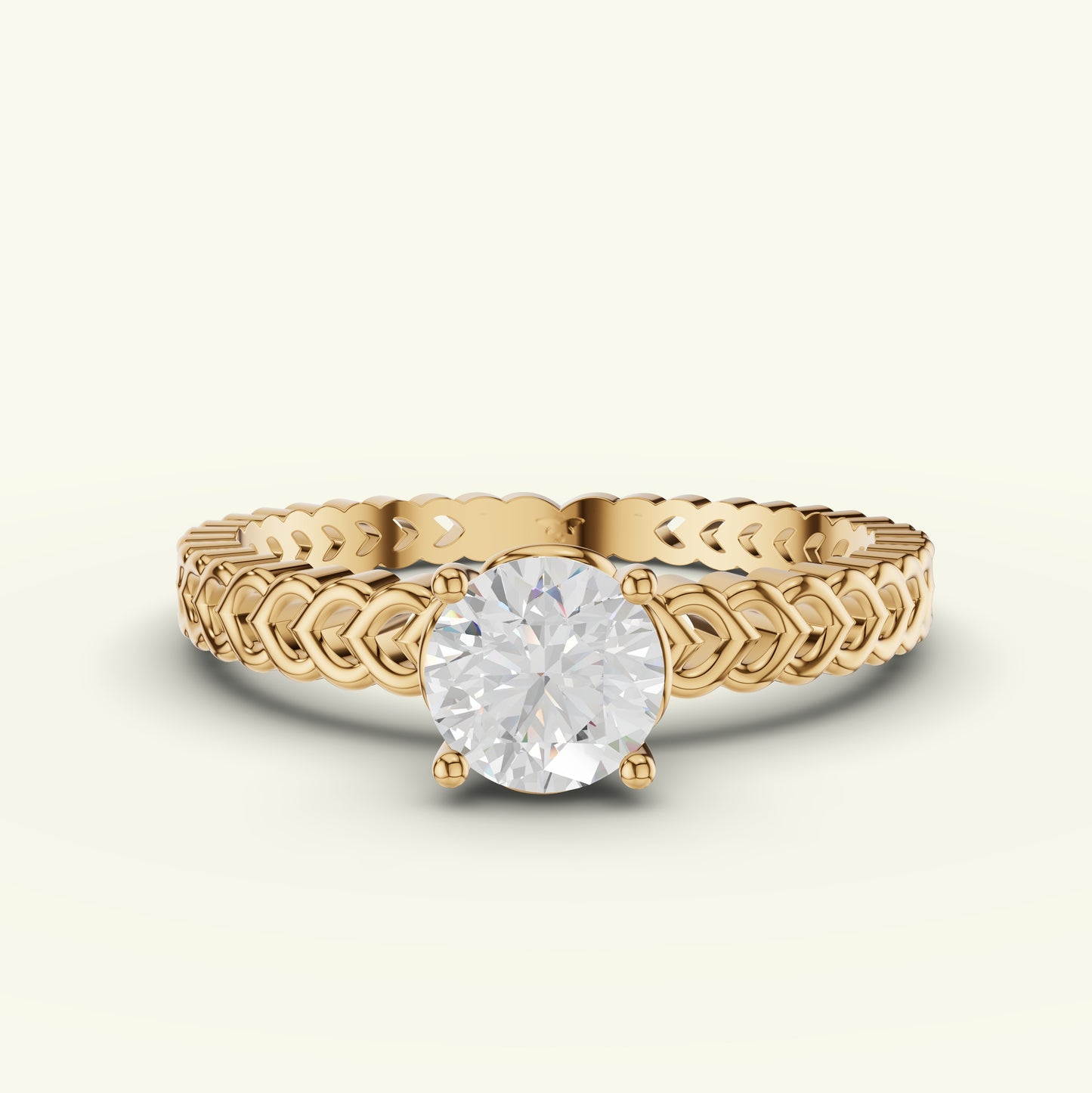 Evarin Solitaire Band Diamond Engagement Ring