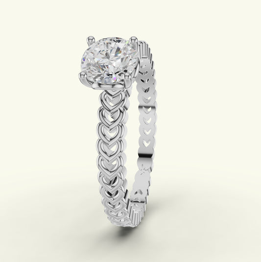 Evarin Solitaire Band Diamond Engagement Ring