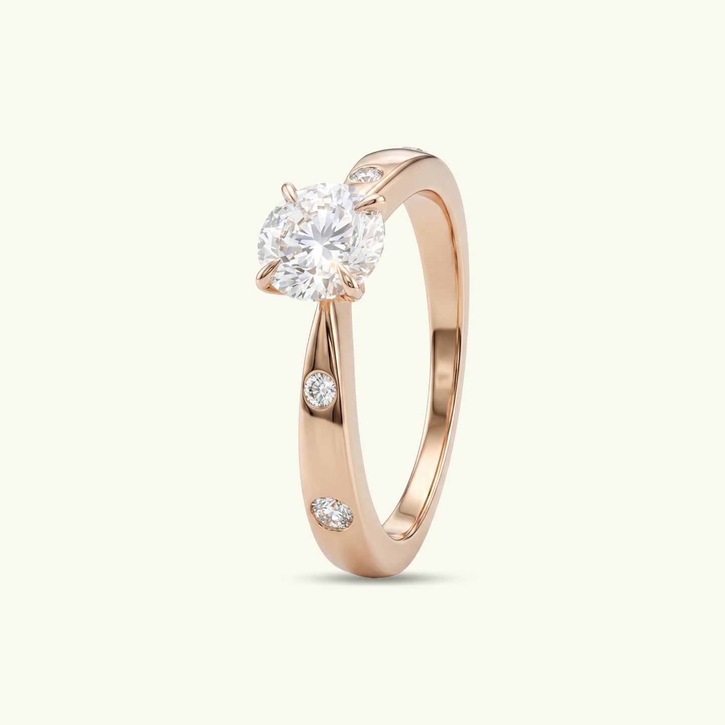 Isari Solitaire Diamond Engagement Ring