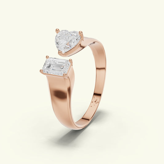 Aurien Crest Diamond Engagement Ring